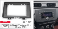 Переходная рамка 10 дюймов Renault Arkana 2019+, Duster 2021+ (комплектация с монитором)