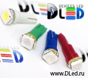 Автомобильная светодиодная лампа T5-DIP 3Led 0,2Вт 12v "DLED" Красный