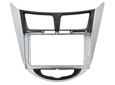 Рамка для UMS HYUNDAI Solaris 2011-2017 BLACK/SILVER, 9"