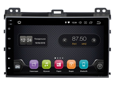 Incar TSA-2244 Штатная магнитола Toyota LC Prado 120, Android 8.0/1024*600, wi-fi, 9"