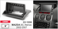 Переходная рамка Mazda (6), Atenza 2002-2007 (крепление сверху)