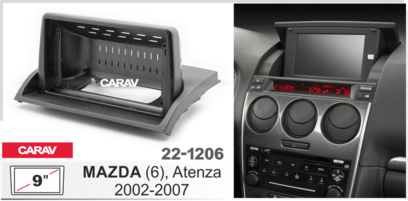Переходная рамка Mazda (6), Atenza 2002-2007 (крепление сверху)