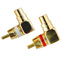 Коннектор для акуст. кабеля угловой Alphard 273N RCA Black/ Red