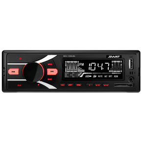 SWAT MEX-1026UBA Автомагнитола 1din, 4х50 Вт, MP3, USB, SD, 2RCA, красные кнопки