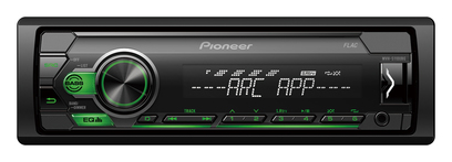 PIONEER MVH S110UBG Автомагнитола 1din, iPOD, USB, зеленая подсветка