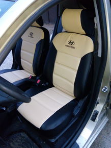 Чехлы эко-кожа (Типо) HYUNDAI SOLARIS 2/3 зад.сид.