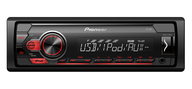 PIONEER MVH S110UI Автомагнитола 1din, iPOD, USB, красная подсветка