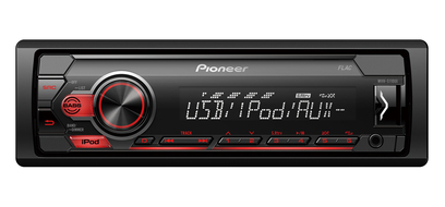 PIONEER MVH S110UI Автомагнитола 1din, iPOD, USB, красная подсветка