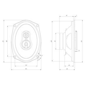 Oris Electronics JB-693Q Динамики коаксиальные 6х9