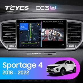 Штатная магнитола Teyes CC3 2K 360 6/128 Kia Sportage 4 QL (2018-2022)