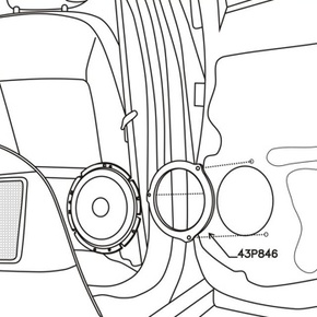 Intro RFO-N915 Проставки под динамики Ford (тыл)