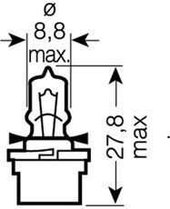 Лампа Osram 12V 5W B10d 64124 MF