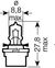 Лампа Osram 12V 5W B10d 64124 MF