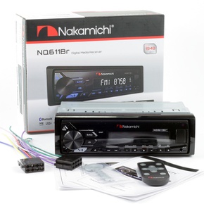 Nakamichi NQ611BR Автомагнитола 1 din, USB, AUX, ВТ, 4*50 Вт