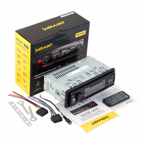 Автомагнитола SWAT WX-505D/Автомобильный 1 din медиа ресивер 4х50 Вт, MP3, 2*USB, DSP, SD, BT/ 1DIN