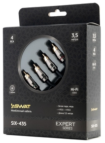 SWAT SIX-435 межблочный кабель 4RCA-4RCA, 3.5 м