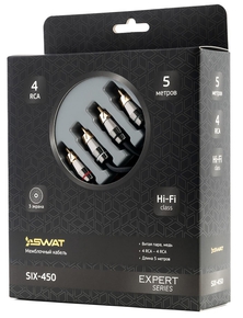 SWAT SIX-450 межблочный кабель 4RCA-4RCA, 5 м