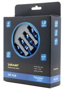 SWAT SIP-418 межблочный кабель 4RCA-4RCA, 1.8 м