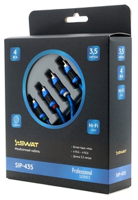 SWAT SIP-435 межблочный кабель 4RCA-4RCA, 3.5 м