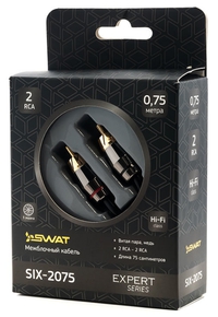 SWAT SIX-2075 межблочный кабель 2RCA-2RCA 0.75 м