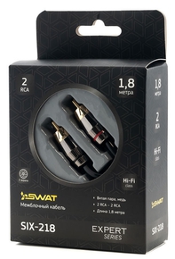 SWAT SIX-218 межблочный кабель 2RCA-2RCA, 1.8 м