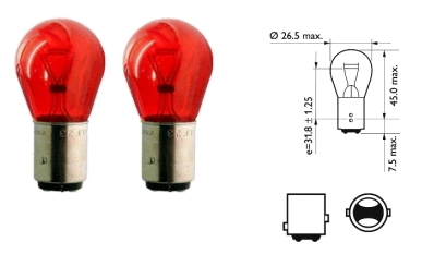 Лампа Philips PR21/5W 12V красная