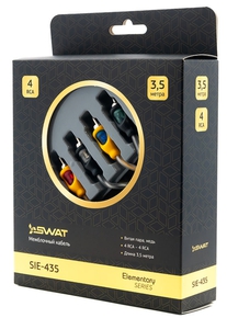 SWAT SIE-435 межблочный кабель 4RCA-4RCA, 3.5 м