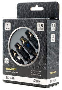 SWAT SIC-418 межблочный кабель 4RCA-4RCA, 1.8 м