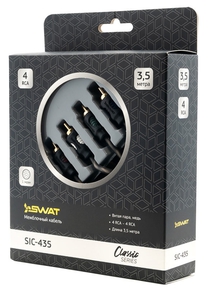 SWAT SIC-435 межблочный кабель 4RCA-4RCA, 3.5 м