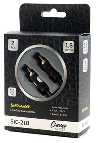 SWAT SIC-218 межблочный кабель 2RCA-2RCA, 1.8 метров